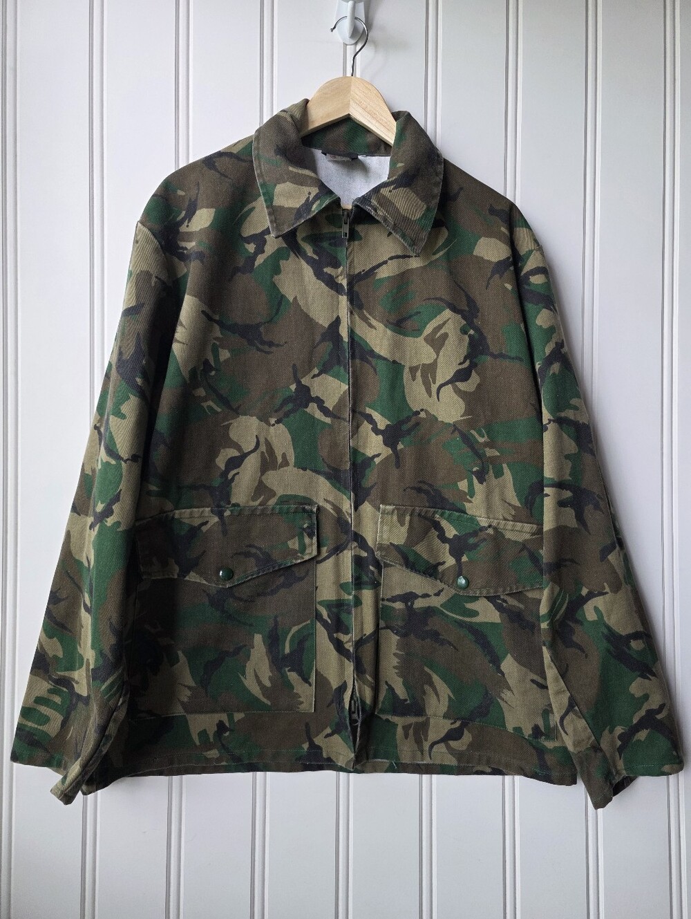 Vintage Thermo King Canadian Army Tanzanian Pattern DPM Camo Zip Up Shirt Jacket